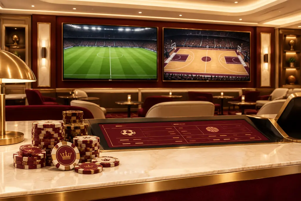 Layar olahraga di area sportsbook kasino